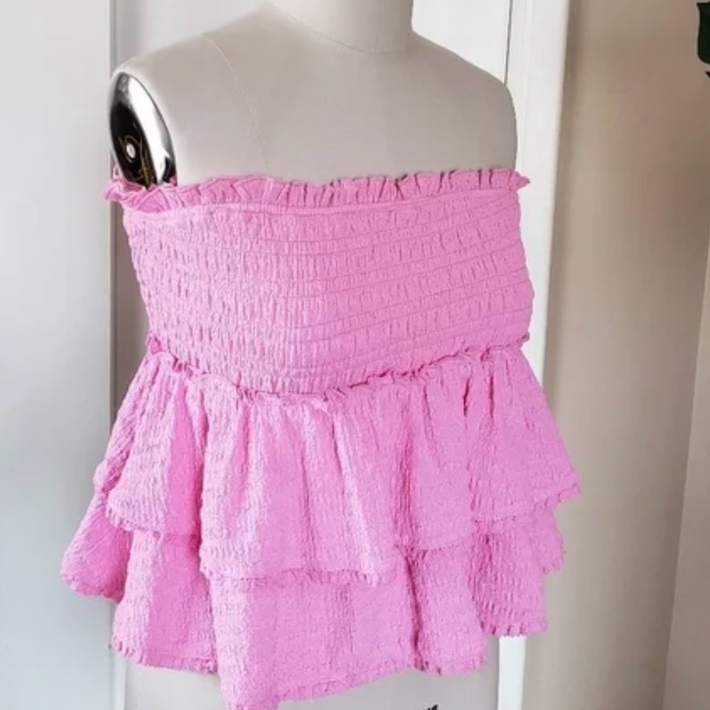 Pink Textured top vici